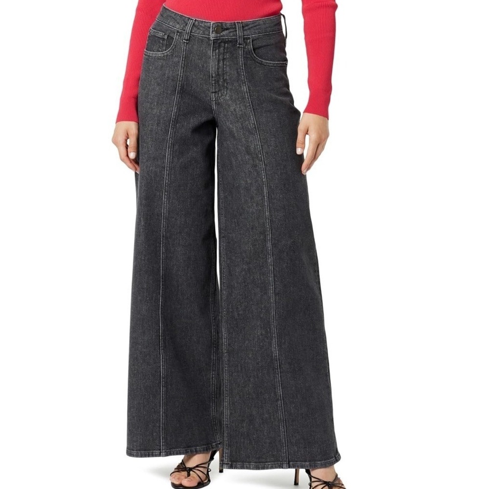 The‎ Drop Jeans SZ-26 Women's Frida Indigo Relaxed Wide Leg Wash Lab Denim 26X30